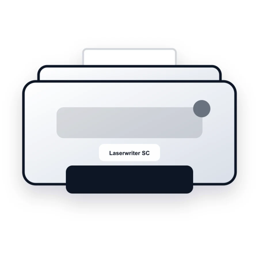 Apple Laserwriter SC printer illustration