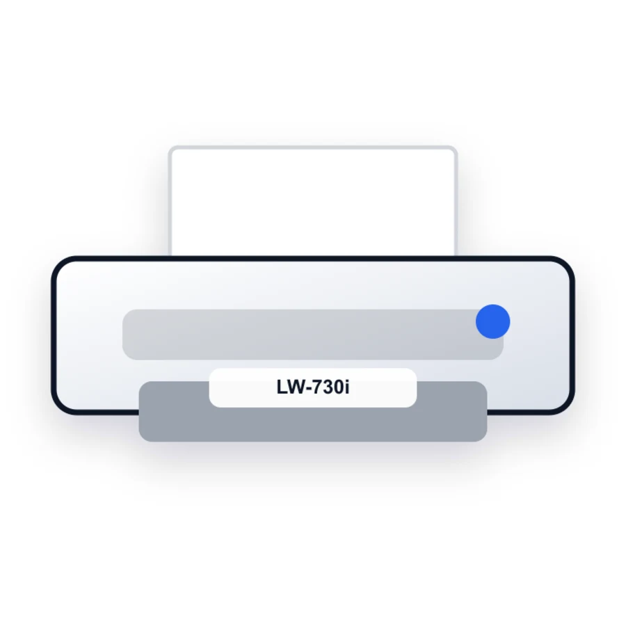 Brother LW-730i printer illustration