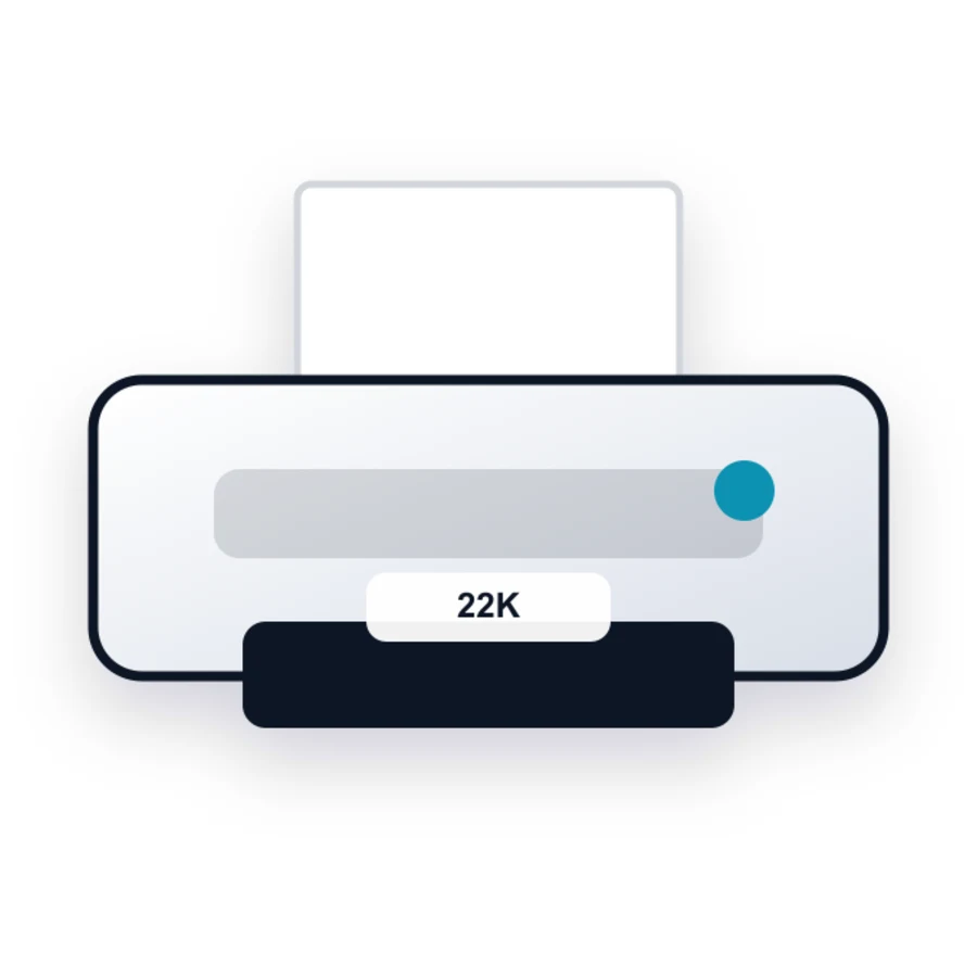 Bryce 22K printer illustration