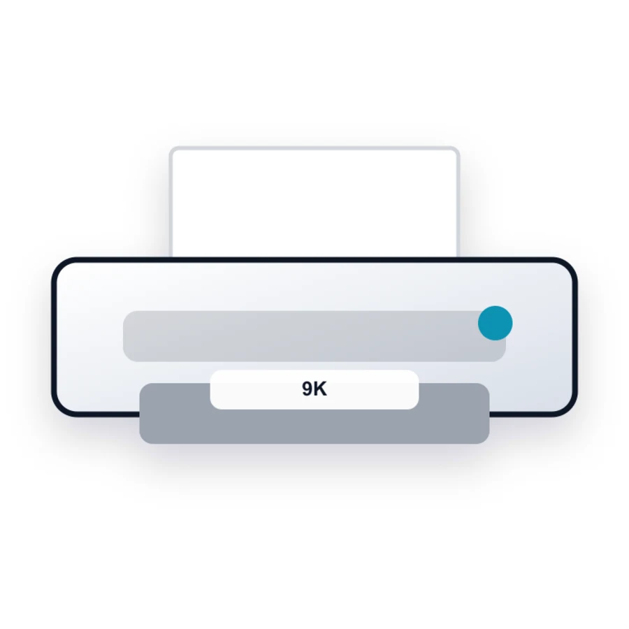 Bryce 9K printer illustration