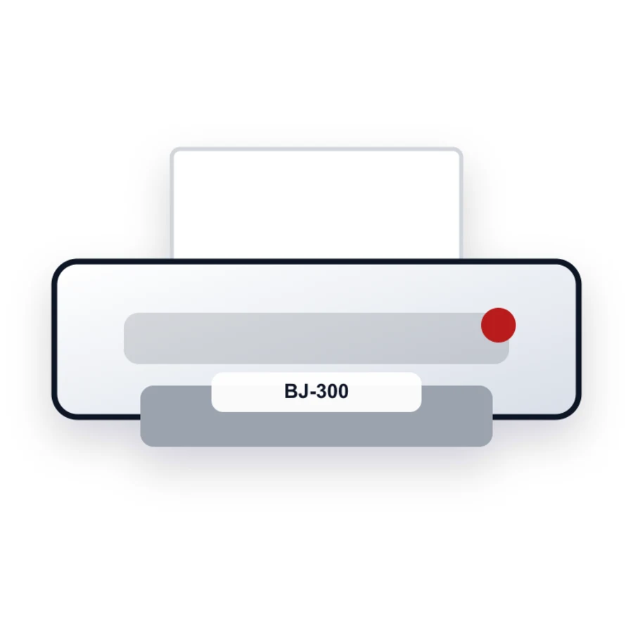 Canon BJ-300 printer illustration