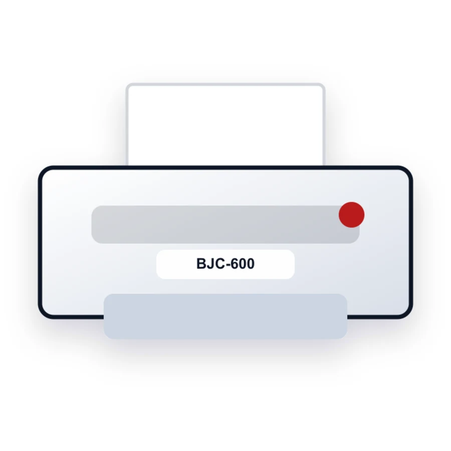 Canon BJC-600 printer illustration