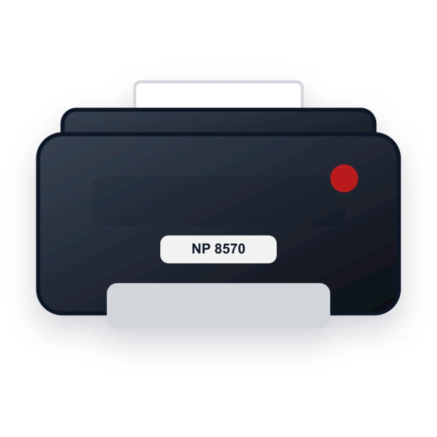 Canon NP 8570 printer illustration
