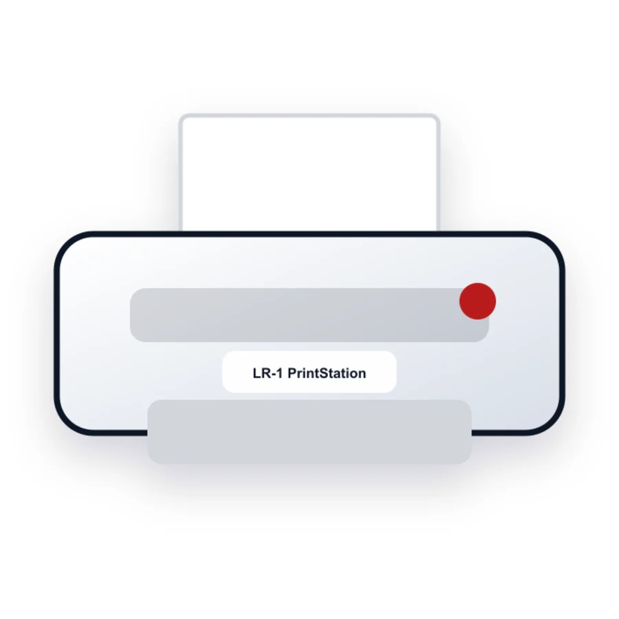 Canon LR-1 PrintStation printer illustration