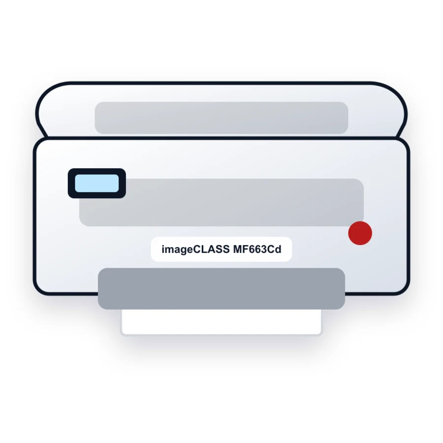 Canon imageCLASS MF663Cdw printer illustration