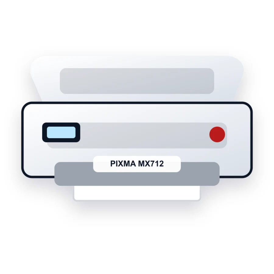 Canon PIXMA MX712 printer illustration