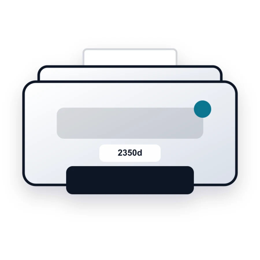 Dell 2350d printer illustration