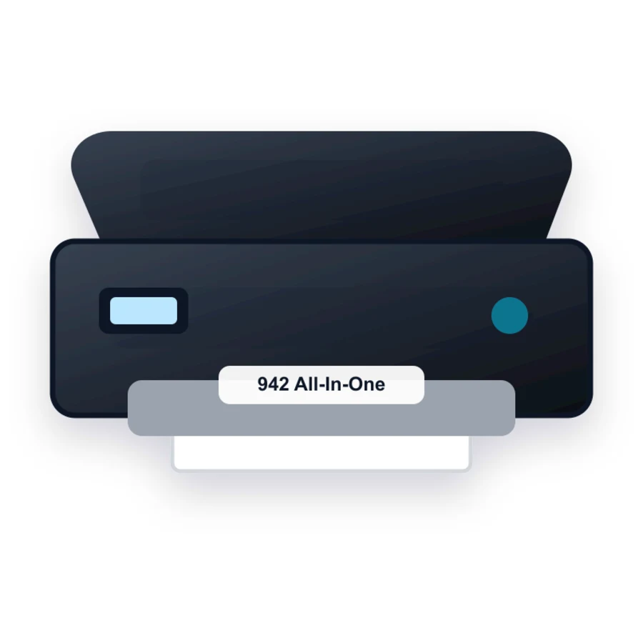 Dell 942 All-In-One printer illustration