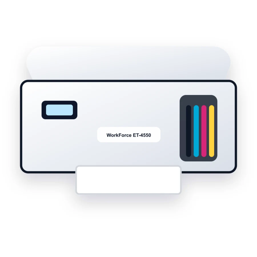 Epson WorkForce ET-4550 printer illustration