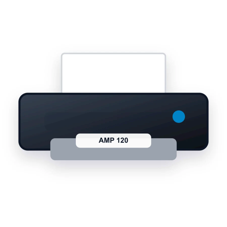 HP AMP 120 printer illustration