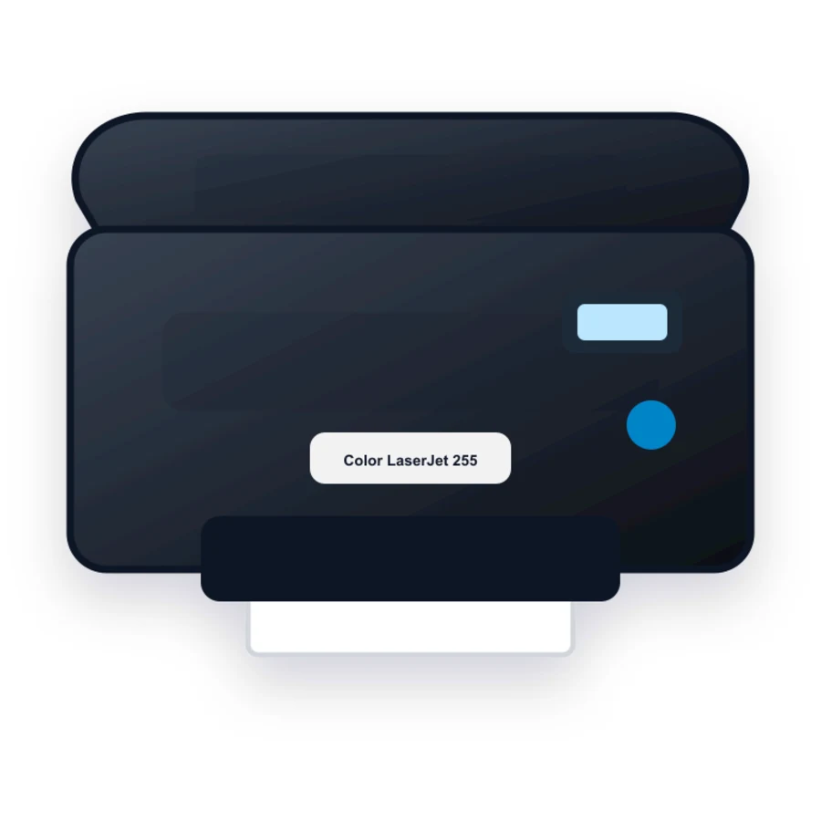 HP Color LaserJet 2550 printer illustration