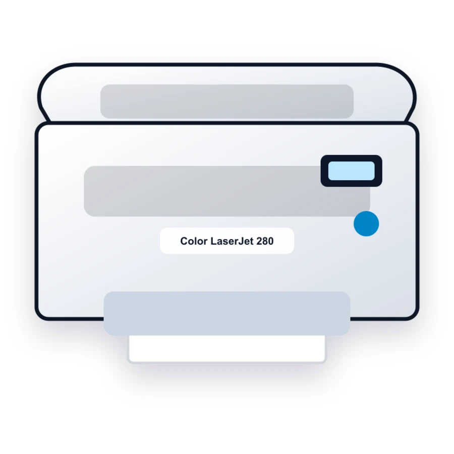 HP Color LaserJet 2800 printer illustration