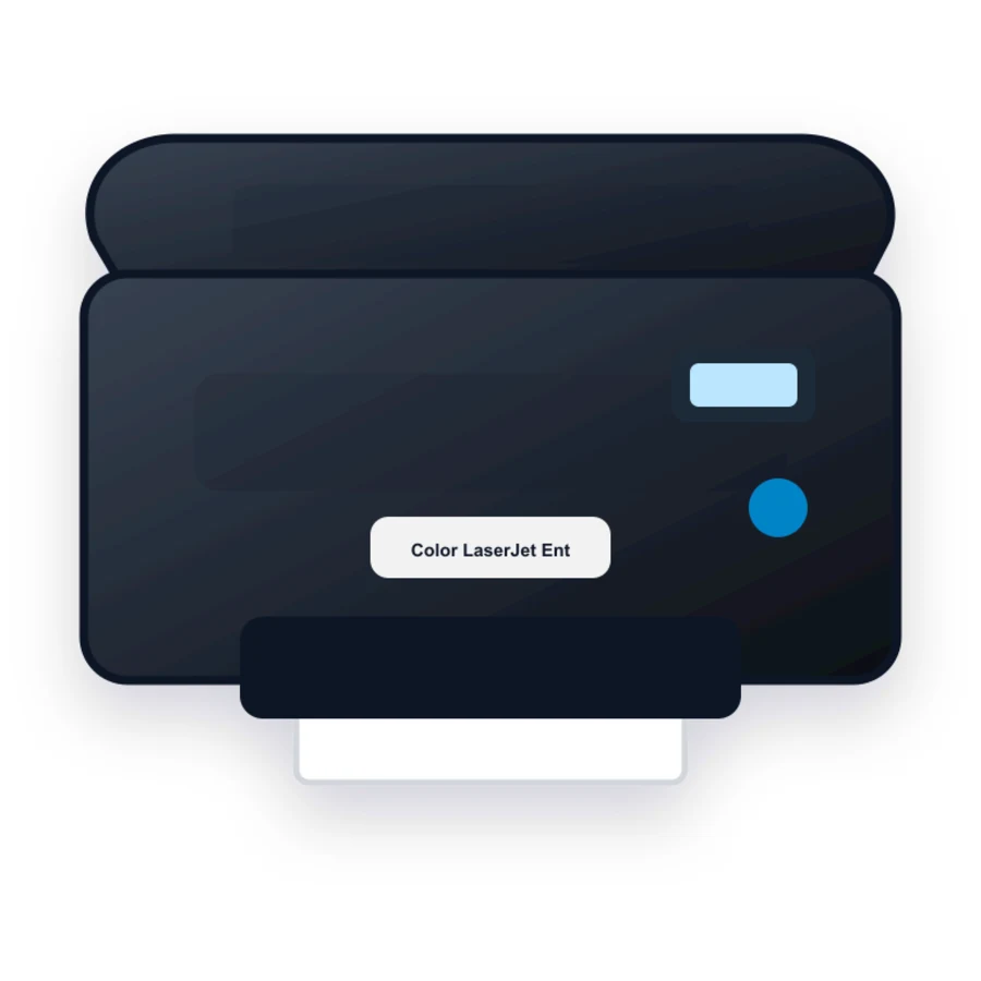 HP Color LaserJet Enterprise M856dn printer illustration