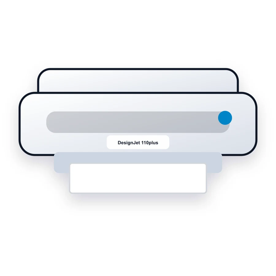 HP DesignJet 110plus nr printer illustration