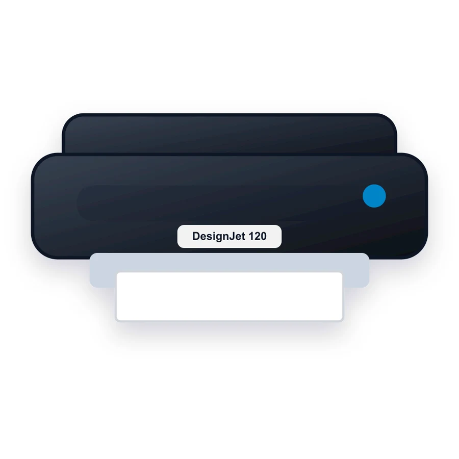 HP DesignJet 120 printer illustration
