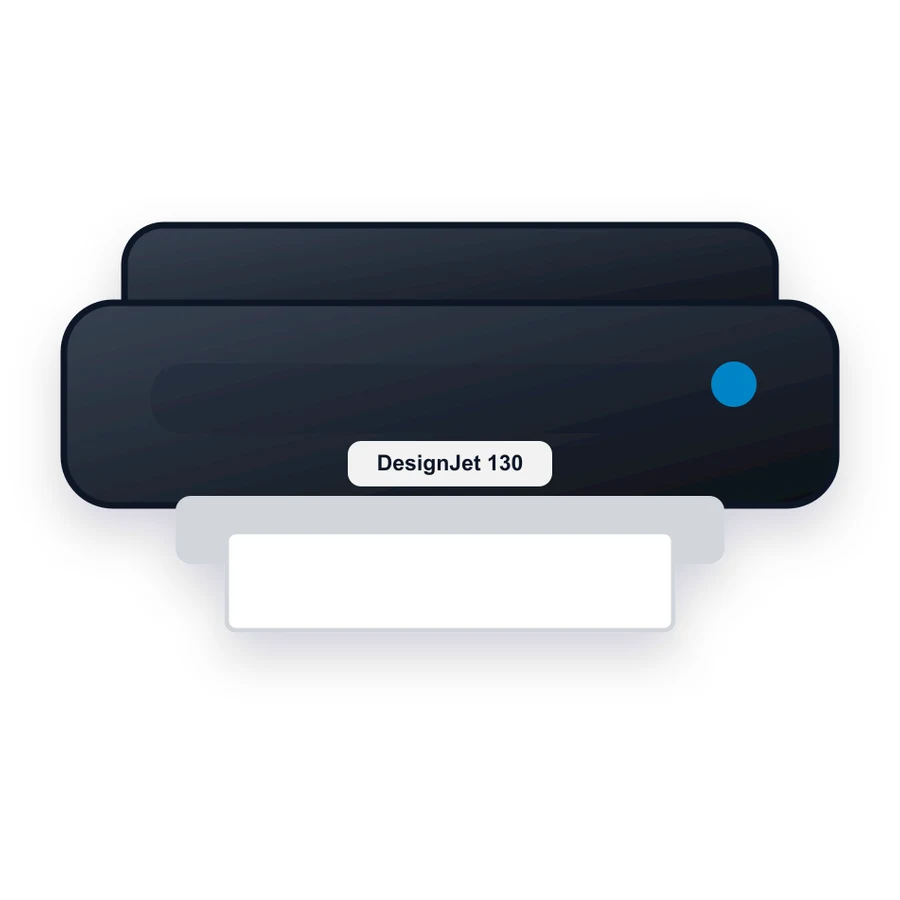 HP DesignJet 130 printer illustration