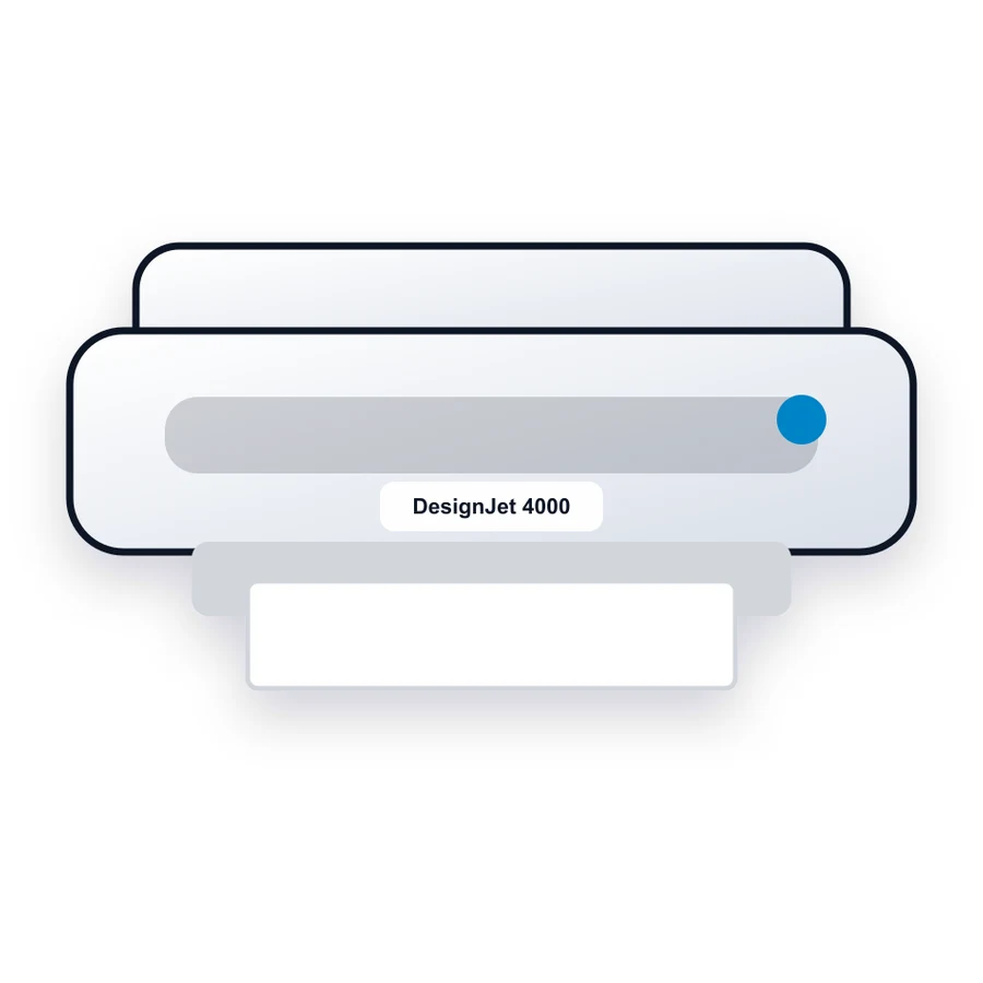 HP DesignJet 4000 printer illustration