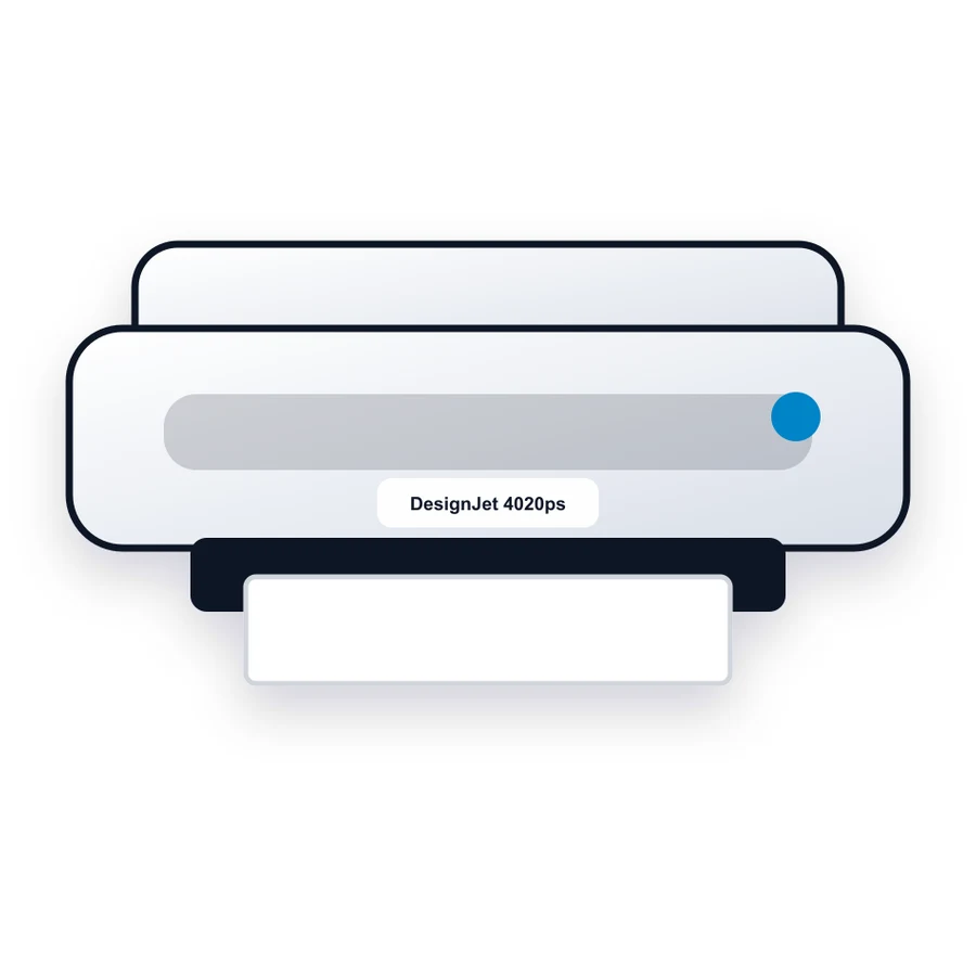 HP DesignJet 4020ps printer illustration