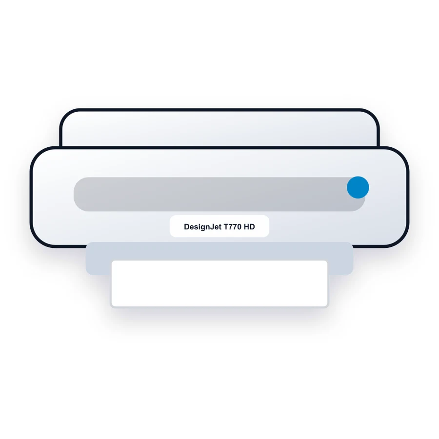 HP DesignJet T770 HD printer illustration