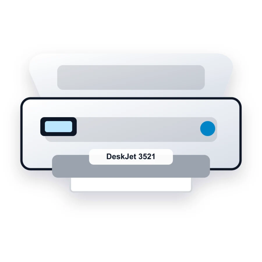 HP DeskJet 3521 printer illustration