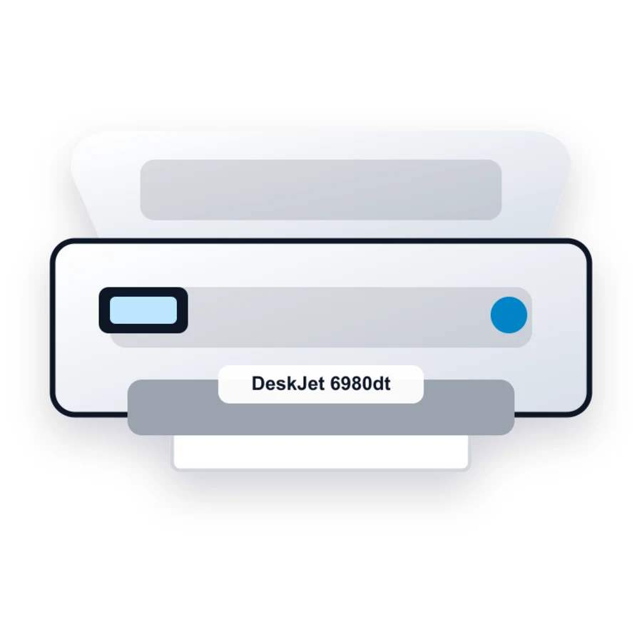 HP DeskJet 6980dt printer illustration