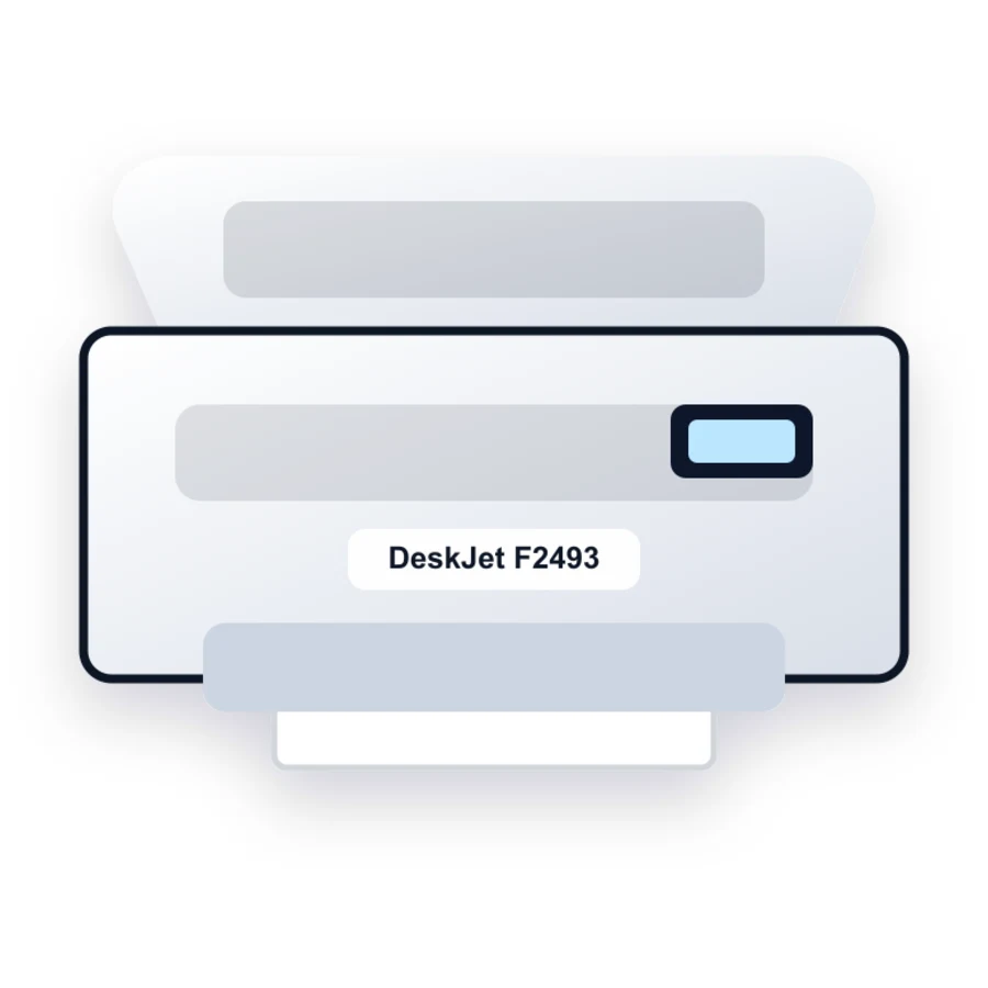 HP DeskJet F2493 printer illustration