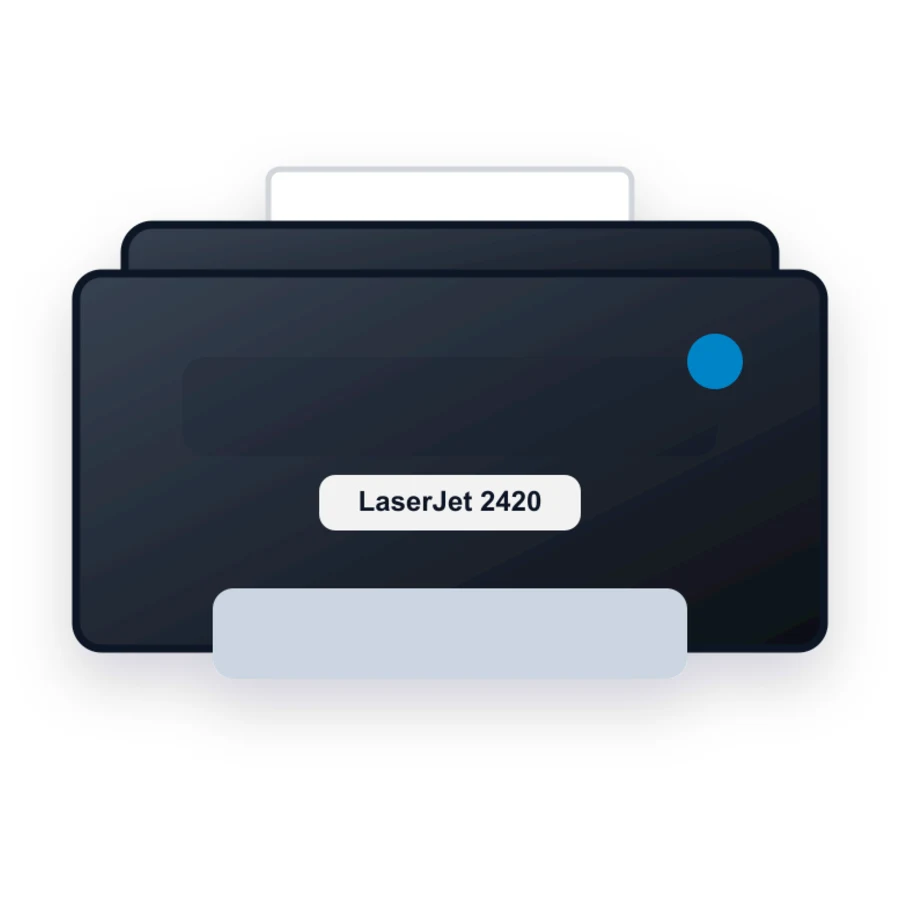 HP LaserJet 2420 printer illustration