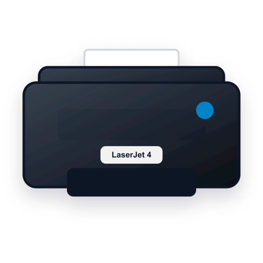 HP LaserJet 4 printer illustration