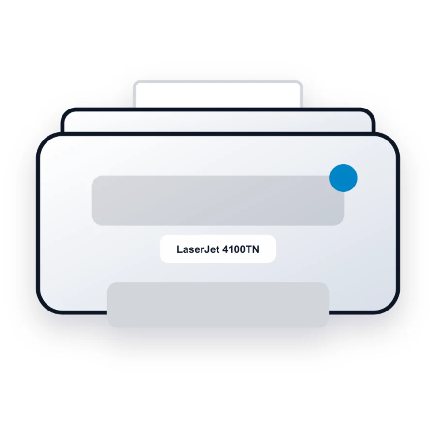 HP LaserJet 4100TN printer illustration