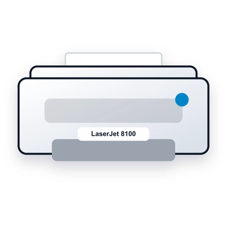 HP LaserJet 8100 printer illustration