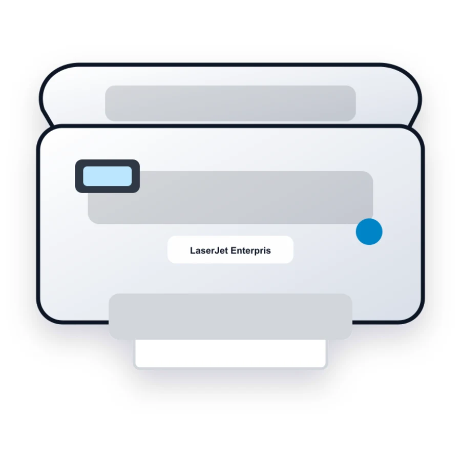 HP LaserJet Enterprise MFP M631z printer illustration