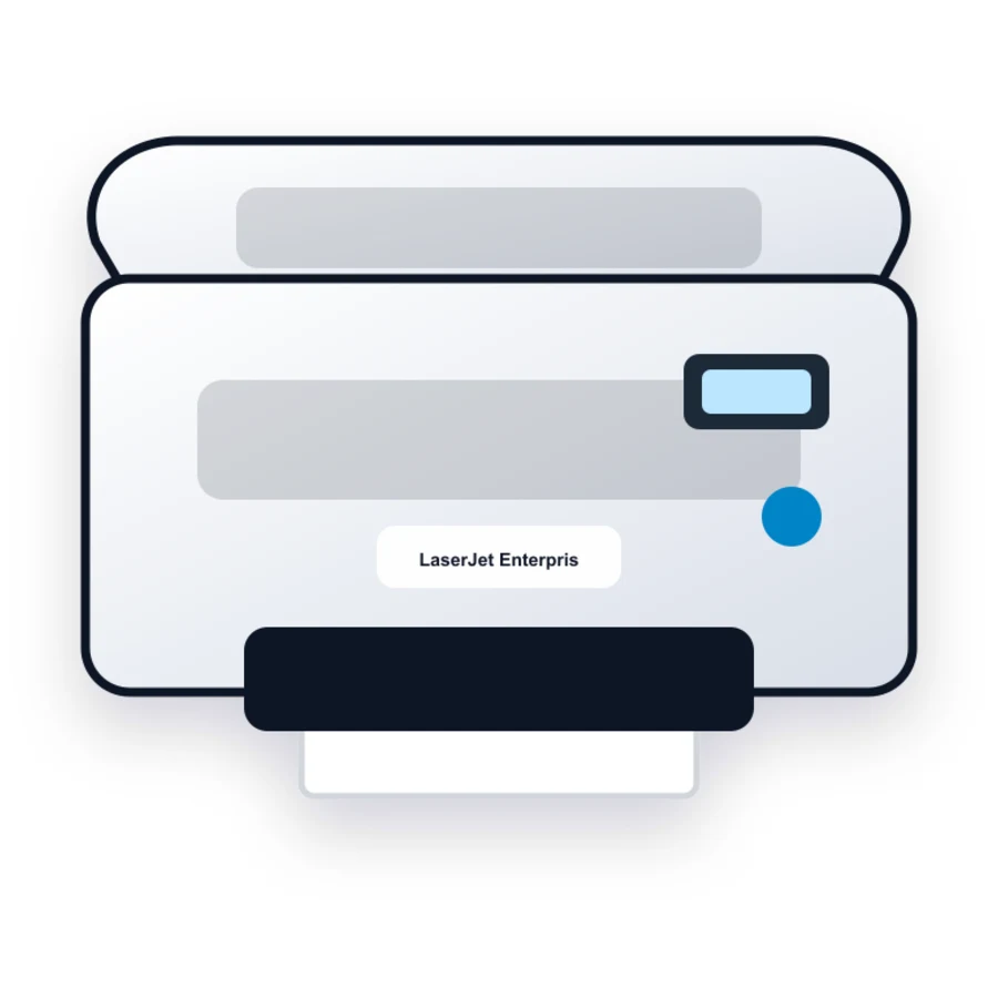 HP LaserJet Enterprise MFP M632fht printer illustration
