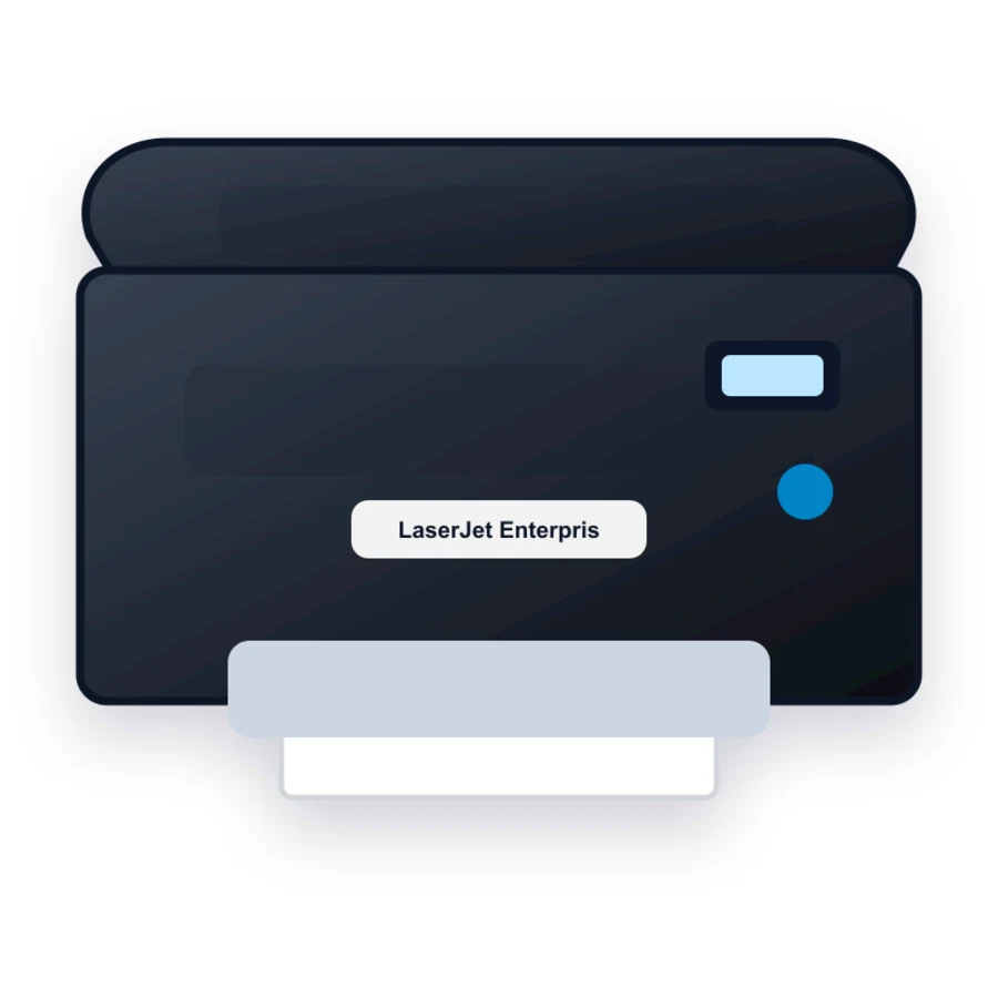 HP LaserJet Enterprise MFP M636fh printer illustration