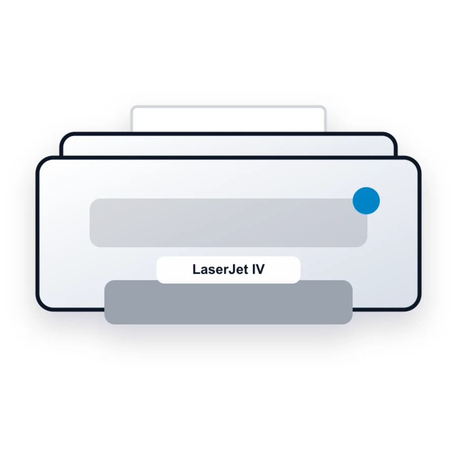 HP LaserJet IV printer illustration