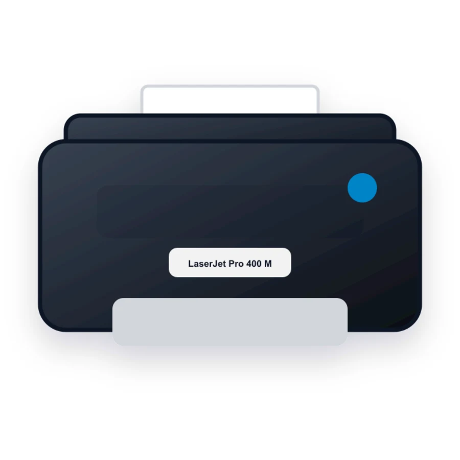 HP LaserJet Pro 400 M401n printer illustration