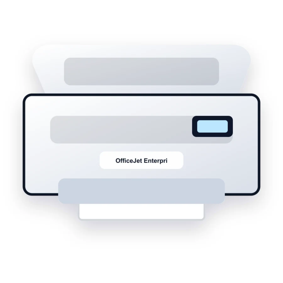 HP OfficeJet Enterprise Color Flow MFP X585z printer illustration