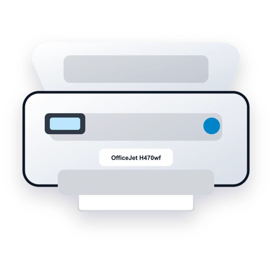 HP OfficeJet H470wf printer illustration