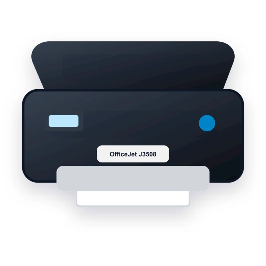 HP OfficeJet J3508 printer illustration