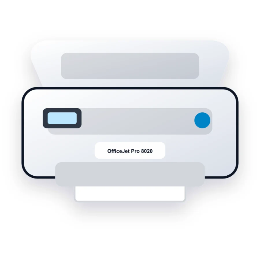 HP OfficeJet Pro 8020e printer illustration