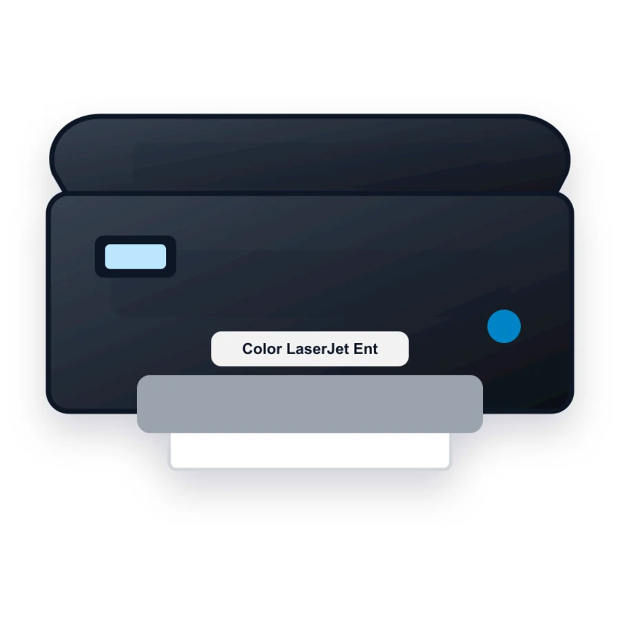 HP Color LaserJet Enterprise Flow MFP 6800zfw+ printer illustration