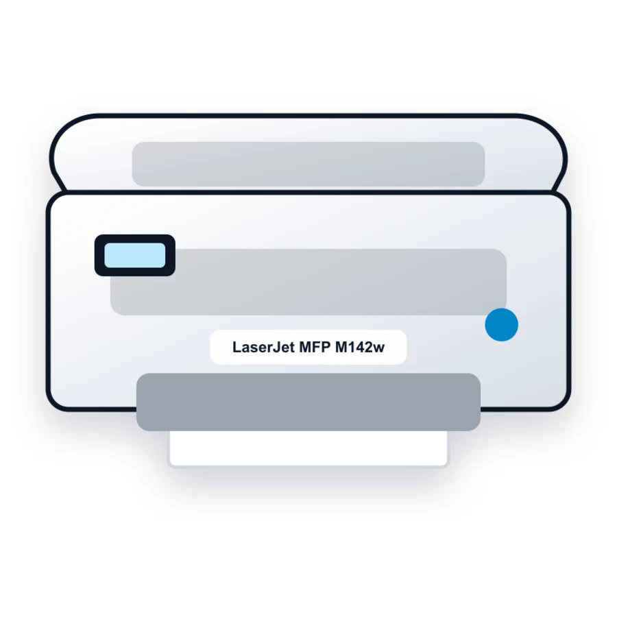 HP LaserJet MFP M142w printer illustration