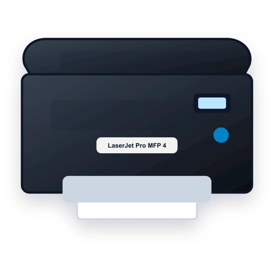HP LaserJet Pro MFP 4102fdw printer illustration