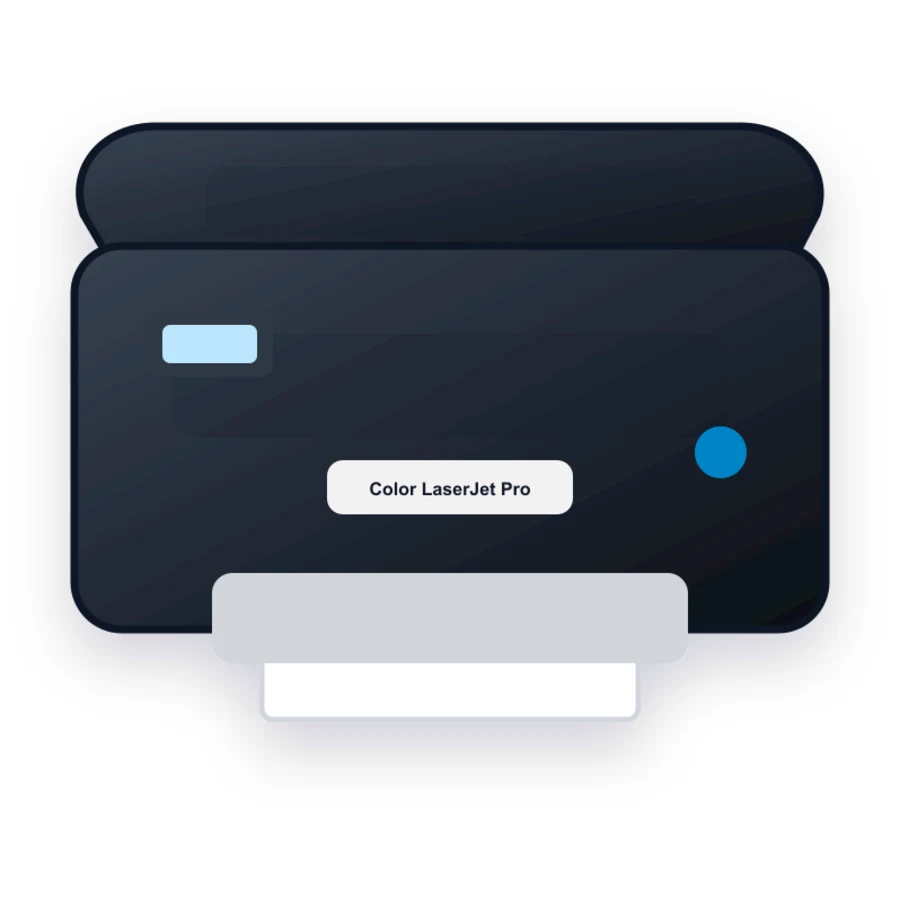 HP Color LaserJet Pro MFP M477fdn printer illustration