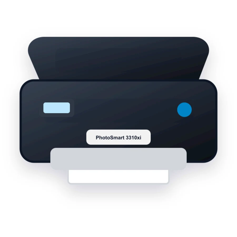 HP PhotoSmart 3310xi printer illustration