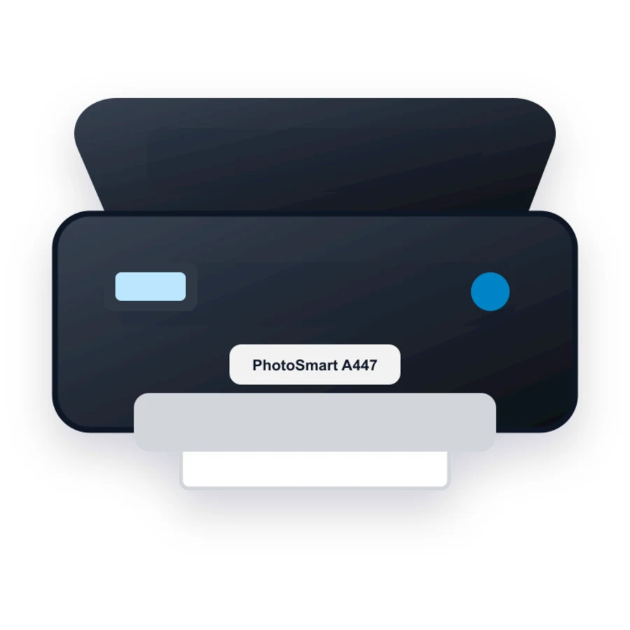 HP PhotoSmart A447 printer illustration