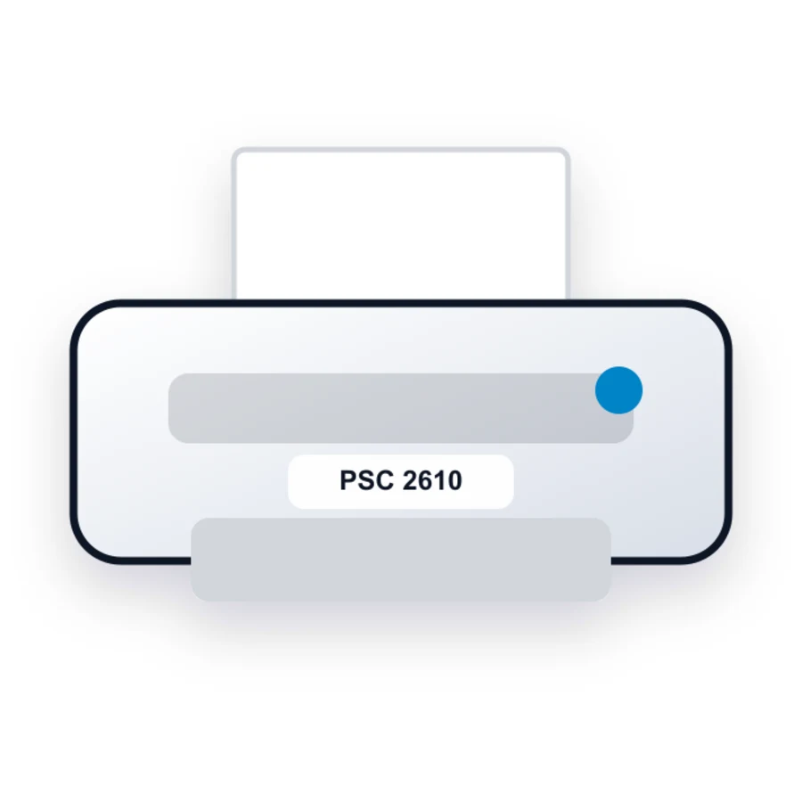HP PSC 2610 printer illustration