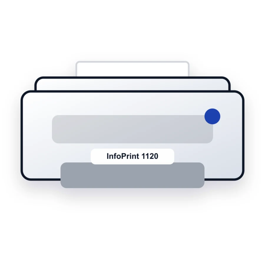 IBM InfoPrint 1120 printer illustration