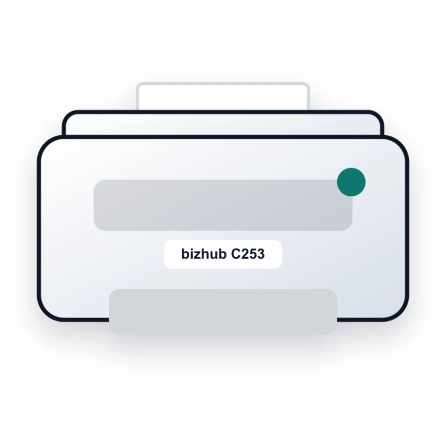 Konica Minolta bizhub C253 printer illustration