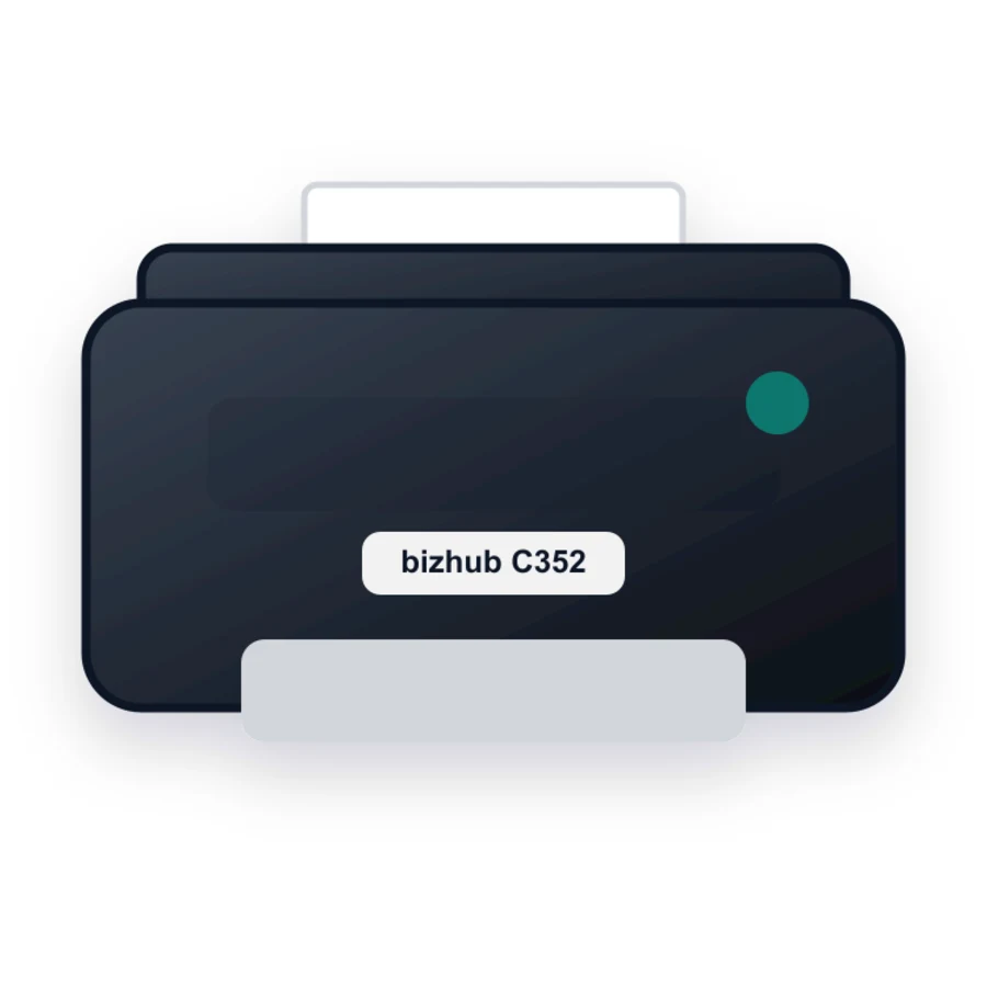 Konica Minolta bizhub C352 printer illustration