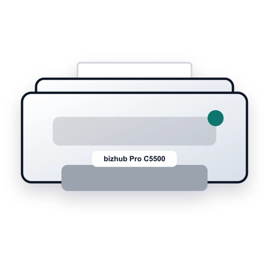 Konica Minolta bizhub Pro C5500 printer illustration